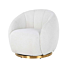 Draaifauteuil Jago white bouclé / brushed gold