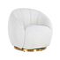 Draaifauteuil Jago white bouclé / brushed gold