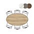 Eetkamertafel Masura Ellips 180x100 Cm Eiken