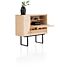 Modali, Highboard 130 Cm - 1-Deur + 1-Lade + 1-Klep (+ LED) - Natural