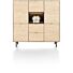 Elements, Dressette 150 Cm - 5-Deuren + 2-Laden + 1-Niche + Led - Natural