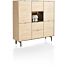 Elements, Dressette 150 Cm - 5-Deuren + 2-Laden + 1-Niche + Led - Natural