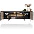 Aramon, Dressoir 240 Cm. - 2-Deuren + 2-Glasdeuren + 3-Niches (+ LED)