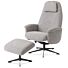  Relaxfauteuil Tonale Incl. Poef Silk Grey Kiezel