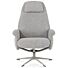 Relaxfauteuil Tonale Incl. Poef Silk Grey Kiezel