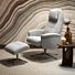 Relaxfauteuil Tonale Incl. Poef Silk Grey Kiezel