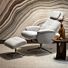 Relaxfauteuil Tonale Incl. Poef Silk Grey Kiezel