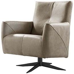 Draaifauteuil Minervo taupe leer