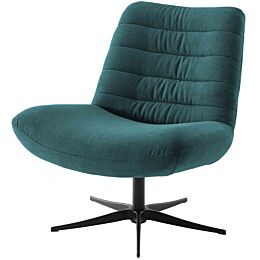 Comfortabele Draaifauteuil Stripe - Velours Petrol