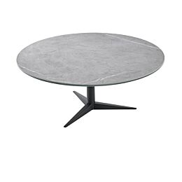Salontafel Ranara keramiek grijs ø90cm