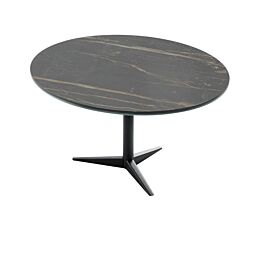 Salontafel Ranara keramiek zwart ø58cm