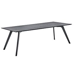 Eettafel Nemaro rechthoek Eiken zwart 240x100cm