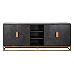 Richmond Interiors Dressoir Blackbone Brass 4 Deuren