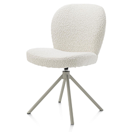 Eetkamerstoel Jaxon Silk Grey Frame Ivoor