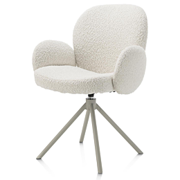 Armstoel Jaxon Silk Grey Frame Ivoor