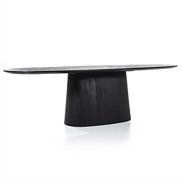 Eleonora Eettafel Aron Ovaal Zwart 200cm