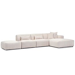 Hoekbank Vento Poef met Chaise Longue