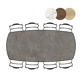 Eetkamertafel Masura Ovaal 240x110 Cm Antraciet