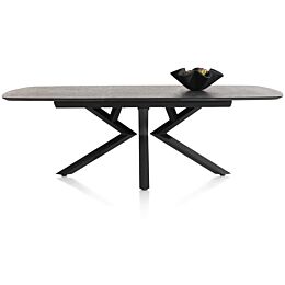 Uitschuiftafel Masura Ovaal 180(+60)x110 Cm Antraciet