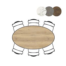 Xooon Eettafel Masura Ellips Eiken 180x100 Cm