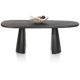 Eetkamertafel Arawood Teardrop 210x120 Cm Zwart