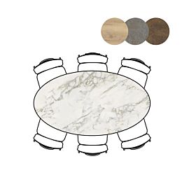 Xooon Eettafel Masura Ellips Wit 180x100 Cm