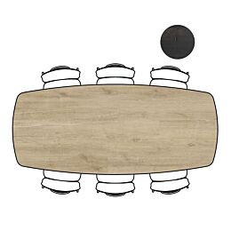 Eetkamertafel Arvada Ovaal 250x110 Cm Natural