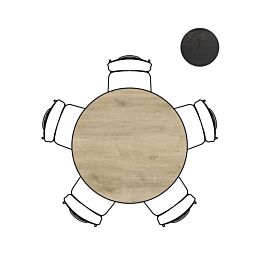 Eetkamertafel Arvada Rond 125 Cm Natural