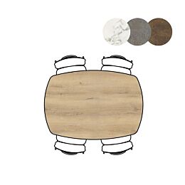 Eetkamertafel Masura Ovaal 150x105 Cm Eiken