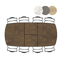 Uitschuiftafel Masura Ovaal 180(+60)x110 Cm Roest