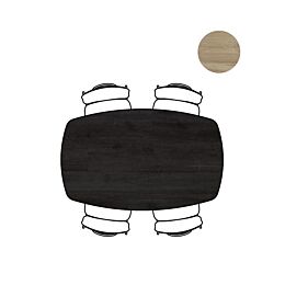 Eetkamertafel Arvada Ovaal 160 X 100 Cm Onyx