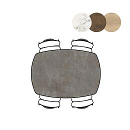 Eetkamertafel Masura Ovaal 150x105 Cm Antraciet