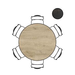 Eetkamertafel Arvada Rond 140 Cm Natural