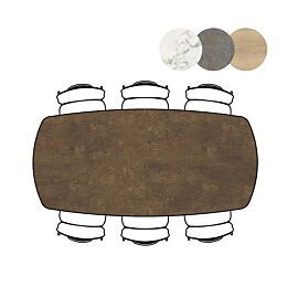 Bartafel Masura Ovaal 200x105 Cm Roest
