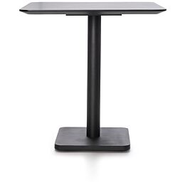 Brest Bistrotafel Marble Light Grey 75X75cm - Zwart