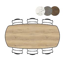Bartafel Masura Ovaal 240x110 Cm Eiken