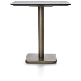 Brest Bistrotafel Stone Anthracite 75X75cm - Goud