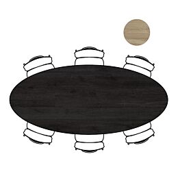 XOOON Tafel Arvada Onyx Nebbia