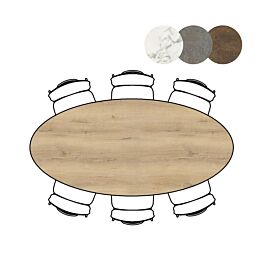 Xooon Eettafel Masura Ellips Eiken 220 X 105 Cm