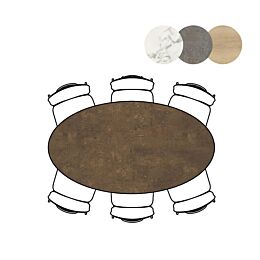 Xooon Eettafel Masura Ellips Roest 180x100 Cm