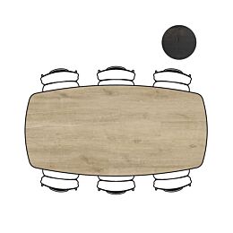 Eetkamertafel Arvada Ovaal 220x110 Cm Natural