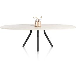 Eetkamertafel Lund Ovaal 270x120 Cm Zwart Nebbia