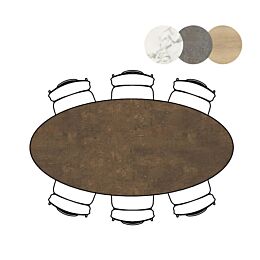 Xooon Eettafel Masura Ellips Roest 220x105 Cm