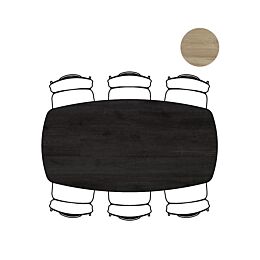 Eetkamertafel Arvada Ovaal 190x100 Cm Onyx