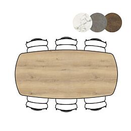 Bartafel Masura Ovaal 200x105 Cm Eiken