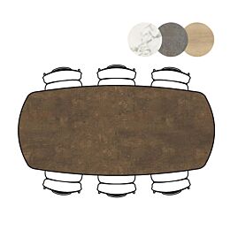 Bartafel Masura Ovaal 240x110 Cm Roest