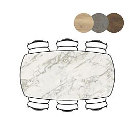 Eetkamertafel Masura Ovaal 200x105 Cm Wit