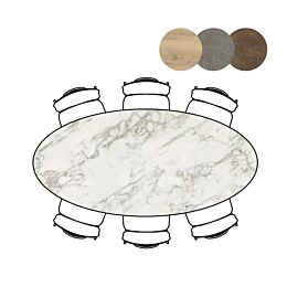 Xooon Eettafel Masura Ellips Wit  220 X 105 Cm