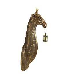 Wandlamp Giraffe antiek brons