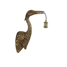 Wandlamp Crane antiek brons